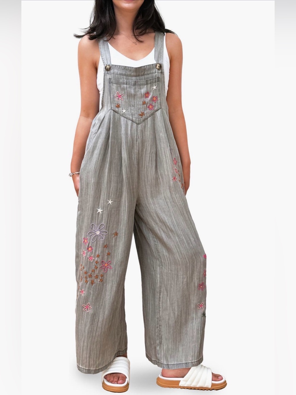 NWOT Billy T In Full Bloom Denim Overalls Sz XL